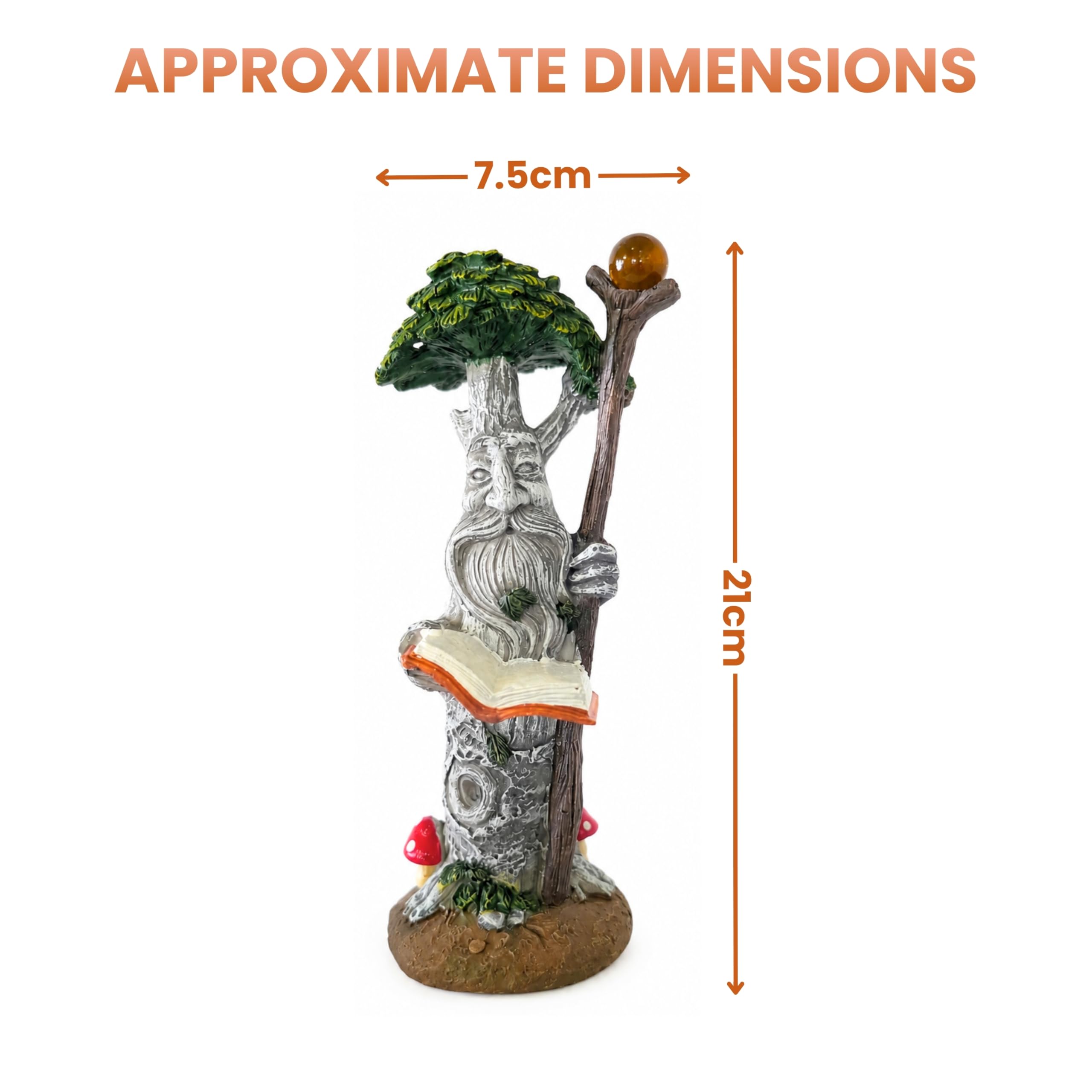 Garden Mile Set di 2 ornamenti da giardino in resina per fata da giardino, ornamento da giardino, per albero e uomo, coppia di statuette da giardino a prova d'acqua, piccoli gnomi per esterni