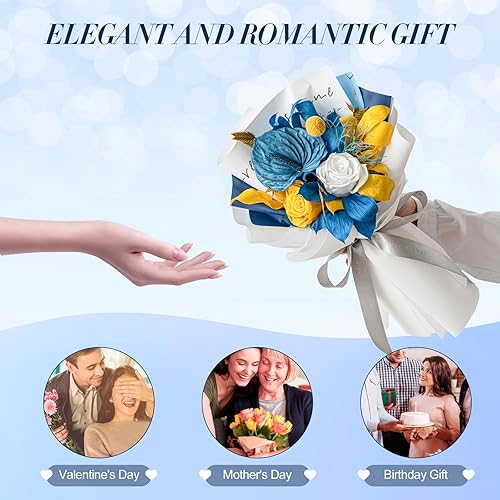 Miniatura 6 de Ramo de flores naturales reales y anturio, ramo de flores preservadas hechas a mano, regalo para el día de San Valentín, día de la madre,