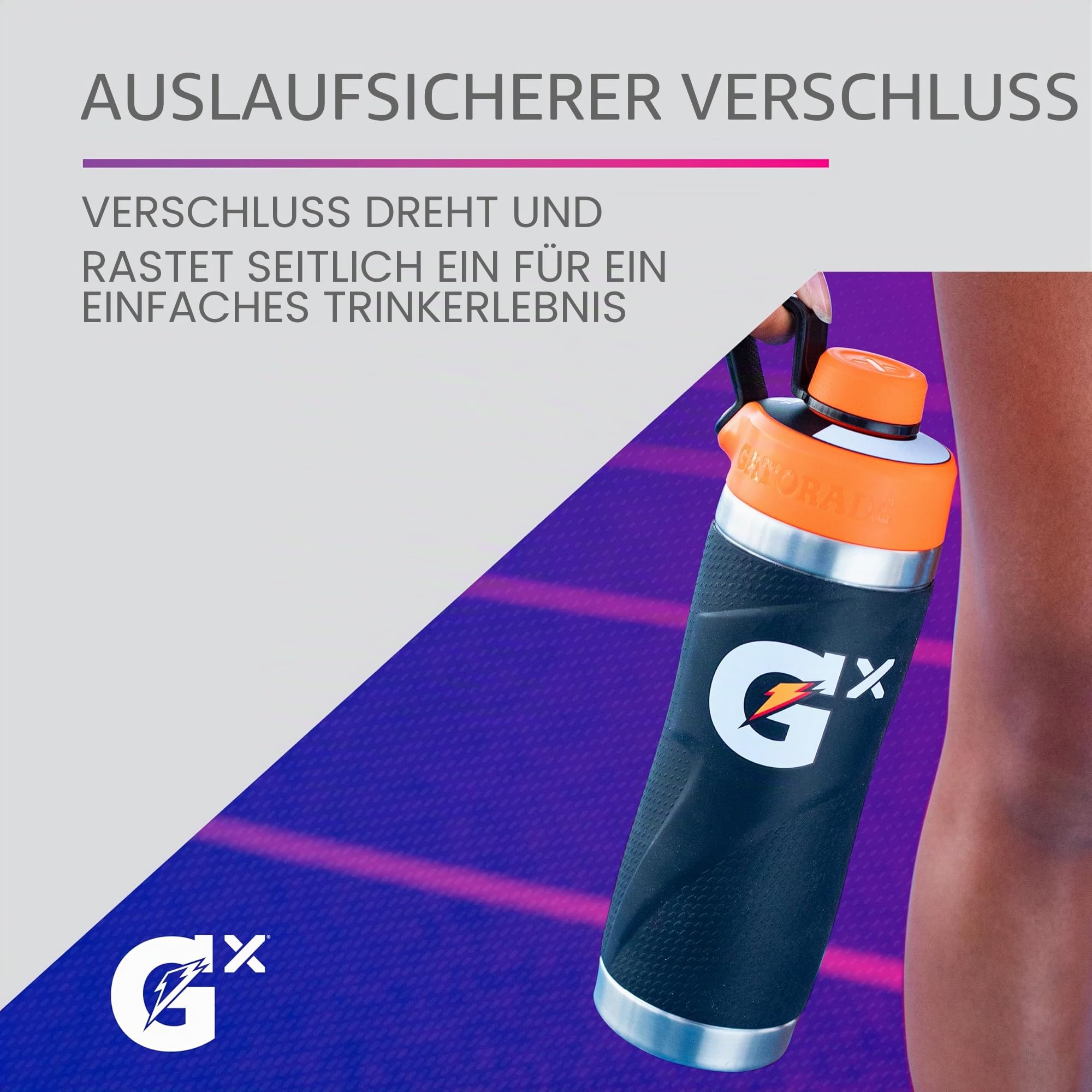 Gatorade Gx Edelstahlflasche, Weiß, 907 ml