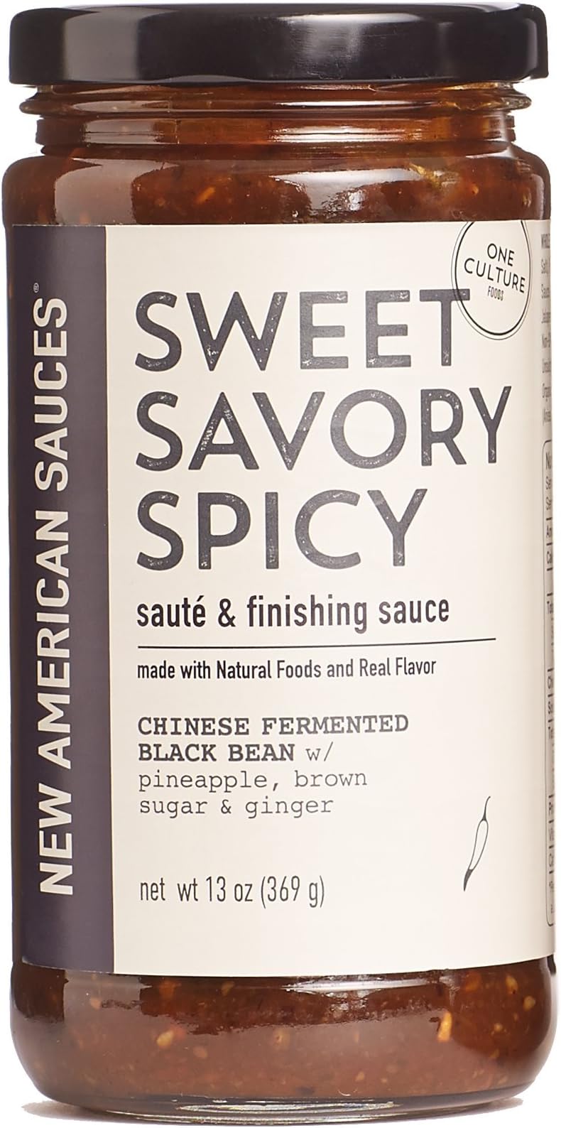 One Culture Foods - Chinese Fermented Black Bean Sauce With Pineapple, Brown Sugar and Ginger – Sweet Savory Spicy - Natural – GMO-Free