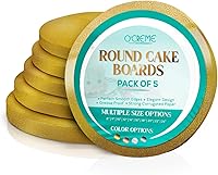 Vista 9 de O'Creme Tabla para tartas, círculos redondos de papel de aluminio plateado con diseño magnífico, resistente y duradero, tambores para pasteles