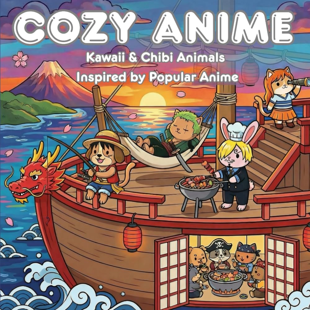 Cozy Anime Coloring Book: Kawaii & Chibi Animals Inspired by Anime – Relaxing Cute Designs for All Ages (Cozy Anime Coloring Collection)