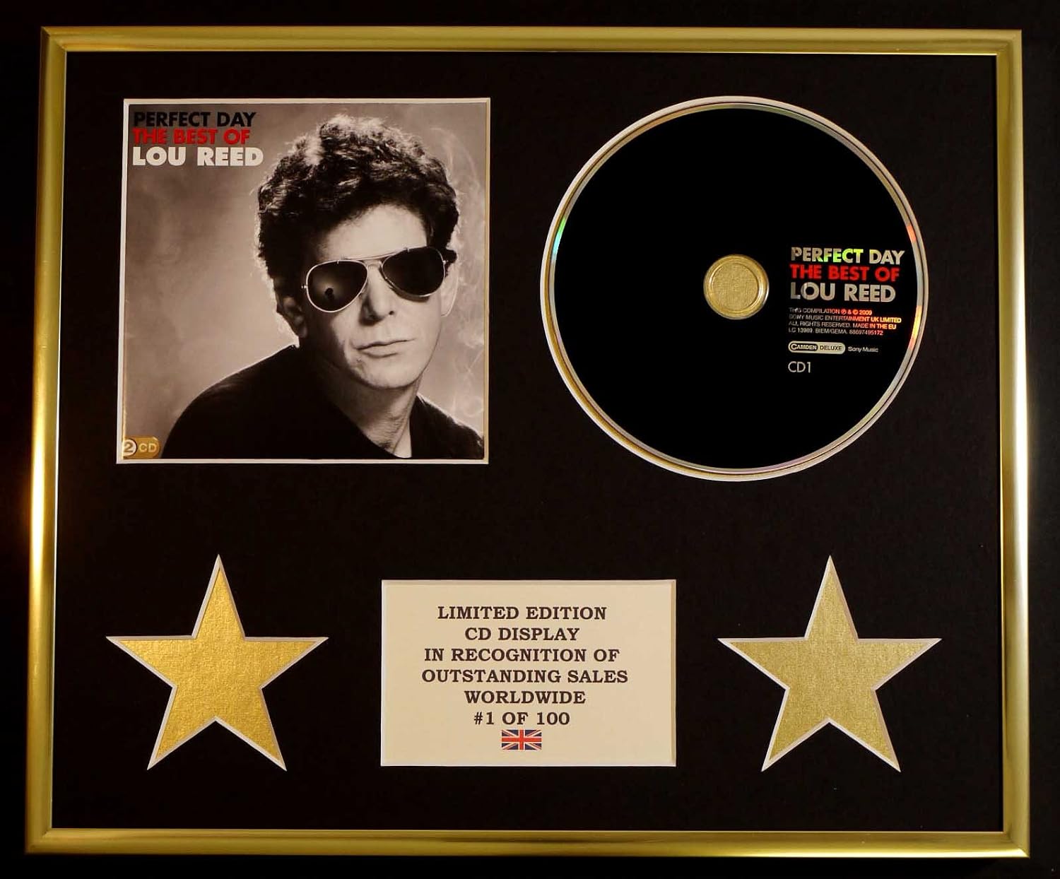 LOU REED/CD DISPLAY/LIMITED EDITION/COA/PERFECT DAY, Gold