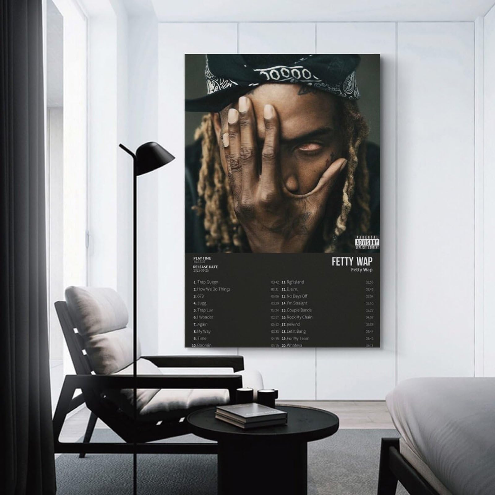 Amazon.co.jp: VROS SJUTR Fetty Wap - Fetty Wap キャンバスポスター