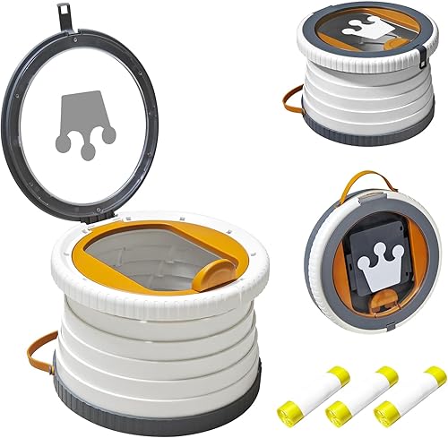 Miniatura 15 de Asiento de entrenamiento de bacinica portátil para niño para viajes, silla de entrenamiento de bacinica para niños con bolsa de viaje, bacinica