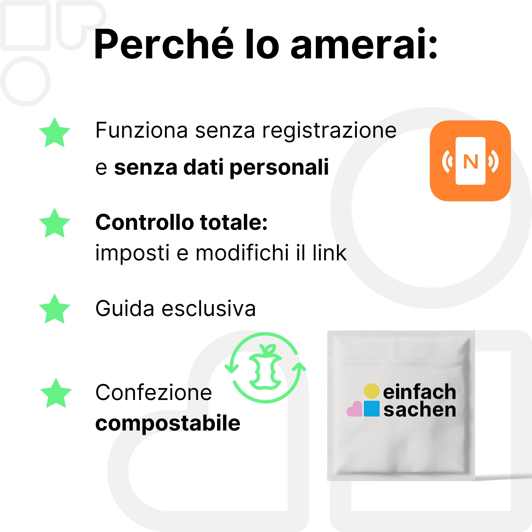 10 adesivi NFC "review us" – tag per Google Reviews – 3 cm, auto-programmabili, forte adesione – riutilizzabili e senza contatto – aumenta le valutazioni in più posizioni