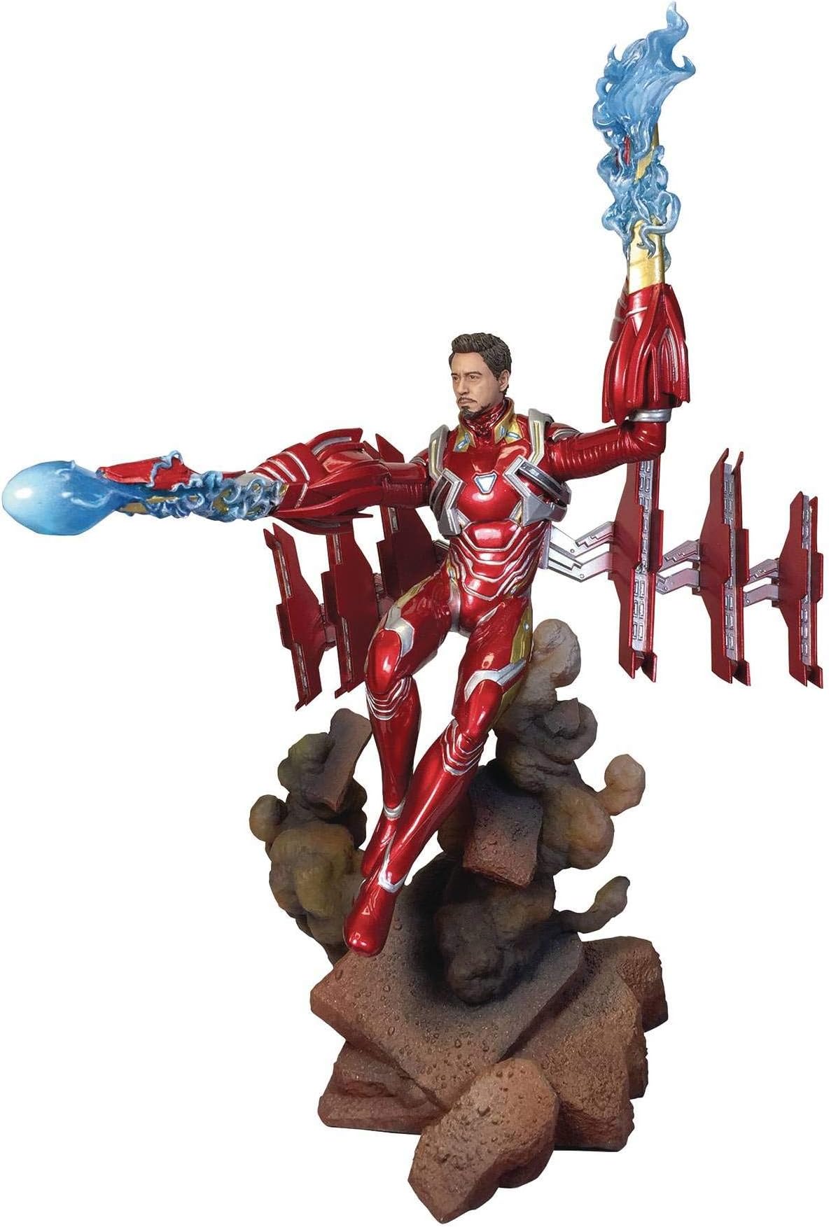 Diamond Select Toys Marvel Gallery: Avengers Infinity War: Iron Man Mk50 Unmasked Deluxe PVC Figure, 9", Multicolor