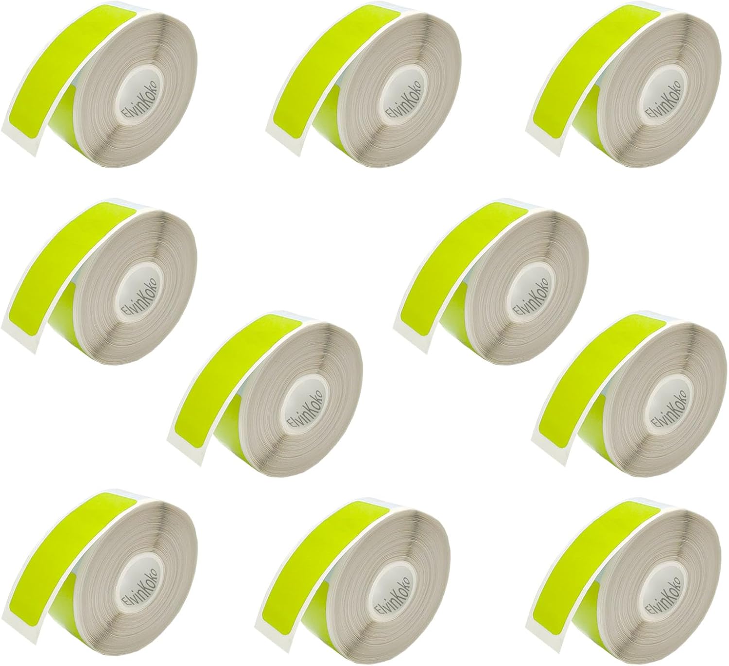 1600Pcs D30 Label Tape P11 Paper P15 Portable Label Stickers10rolls12x40mm Light Green