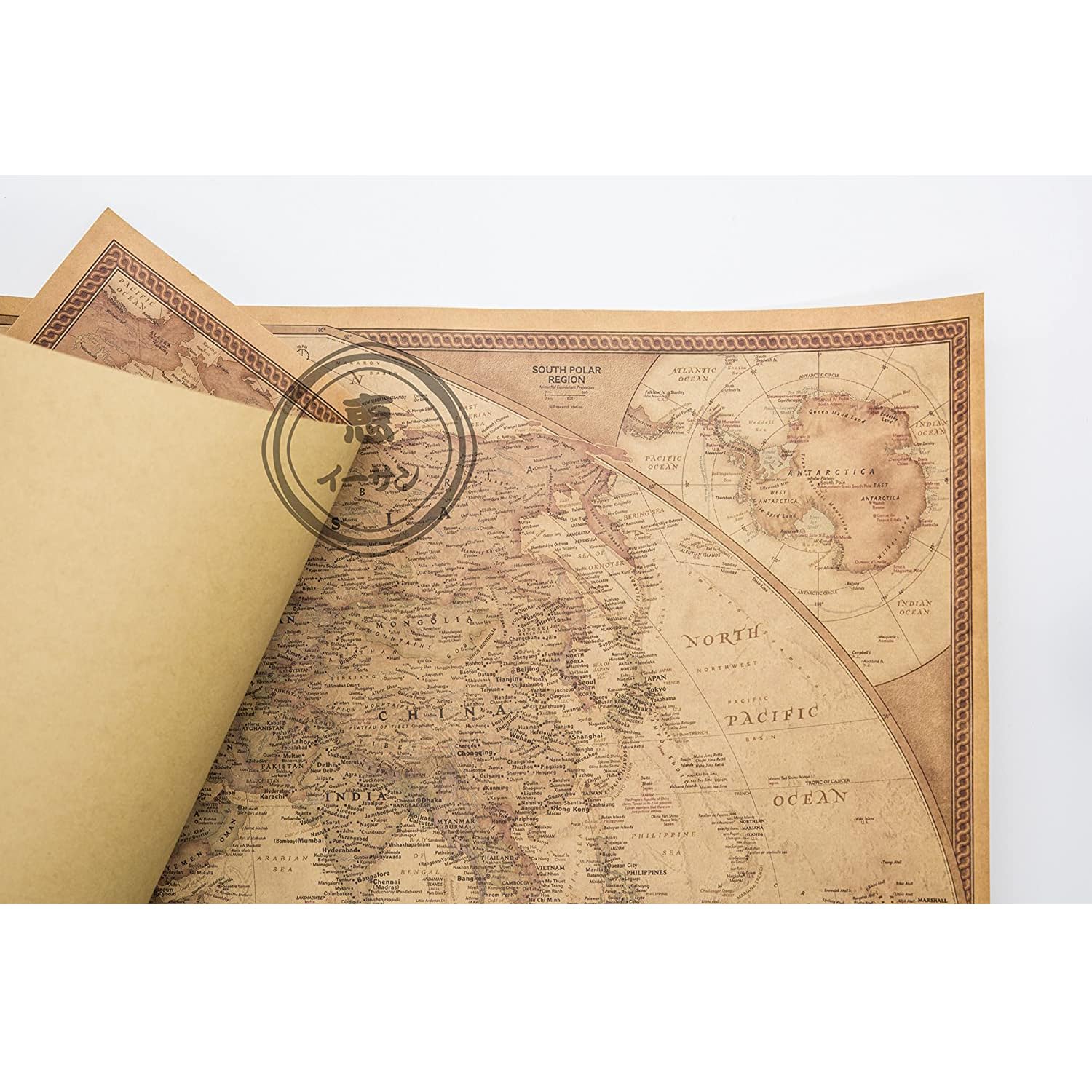 宝の地図 世界地図 古地図 額縁付き ヴィンテージ ポスター 宝の地図 世界地図 古地図 額縁付き ヴィンテージ ポスター - メルカリ