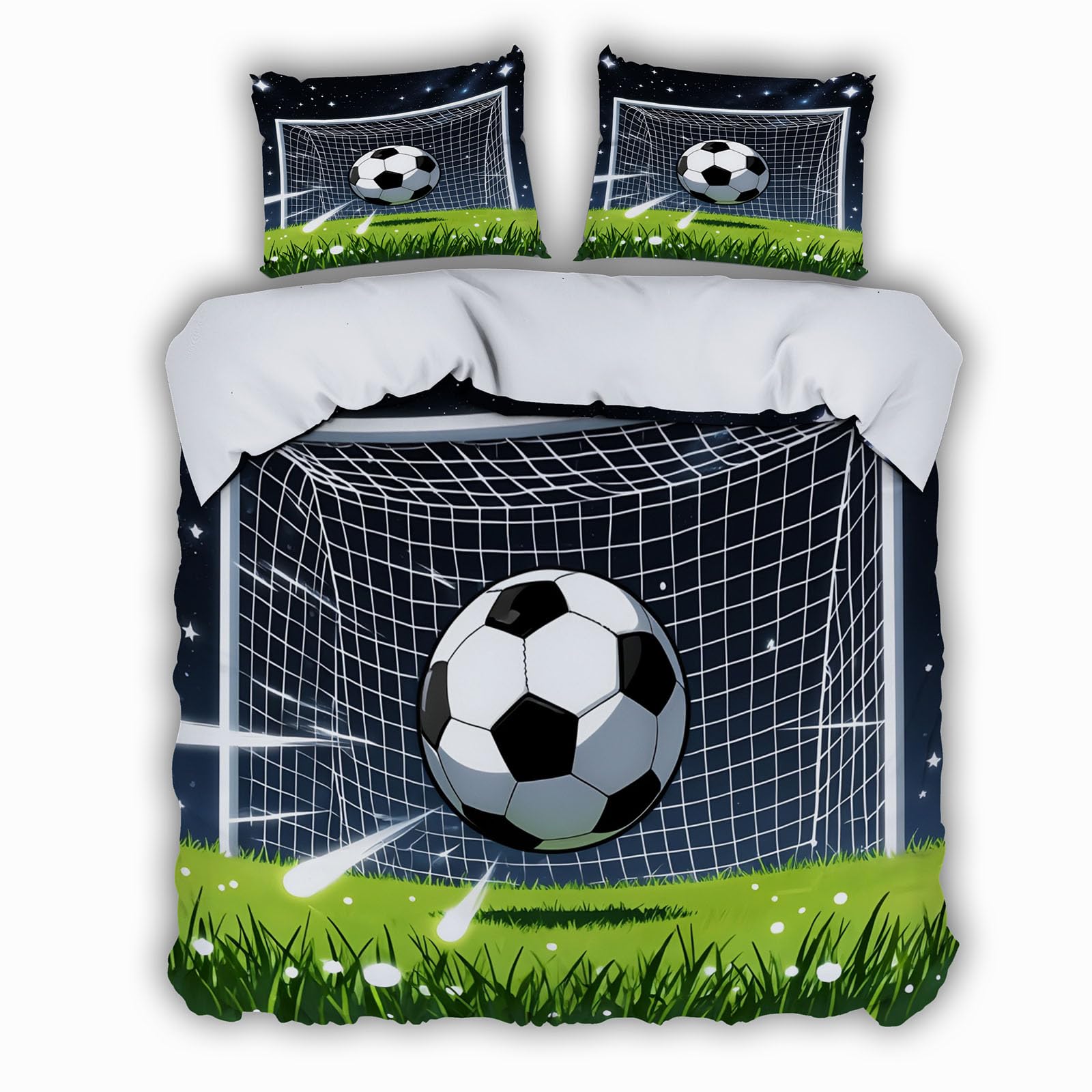 Parure de lit foot 240x260 en microfibre douce avec fermeture éclair pratique