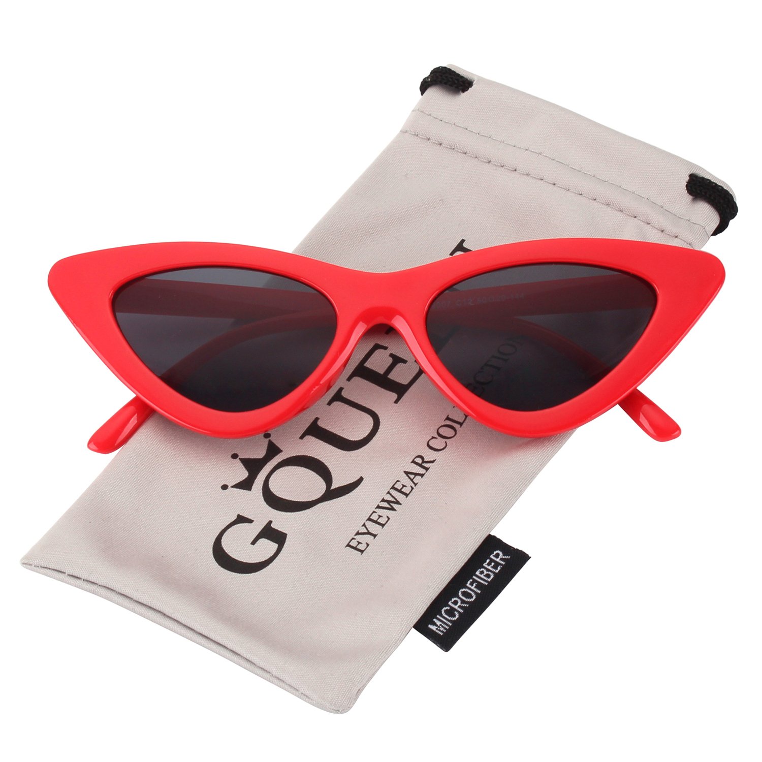 GQUEEN Gafas de Sol Mujer Estilo de Gato Ojo Retro Moda Vintage Protección UV