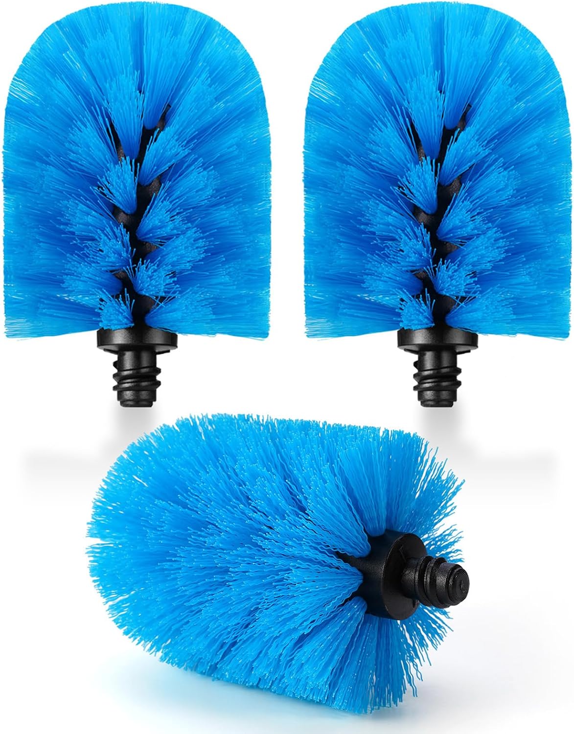 Stainless Steel Bottle Brush, 2 Pack, 15 in with 3 Replacement Brush Heads, Round Head