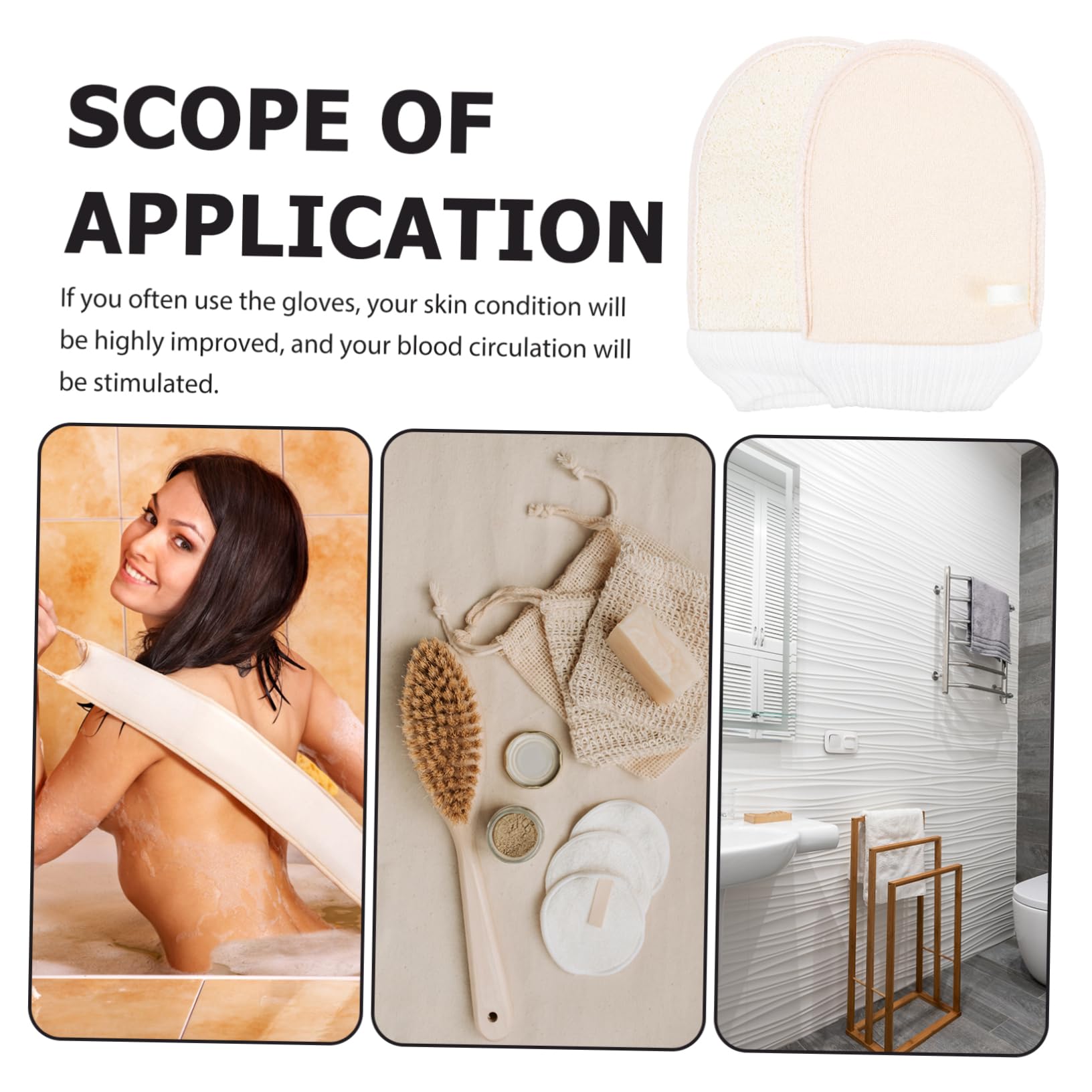 MAGICLULU Guanto Per Scrub 6 Pezzi Guanti Per La Rimozione Della Pelle Morta Guanto Esfoliante Luffa Guanto Spa Guanto Esfoliante Guanto Scrub Corpo Guanto Da Bagno a Doppia Faccia