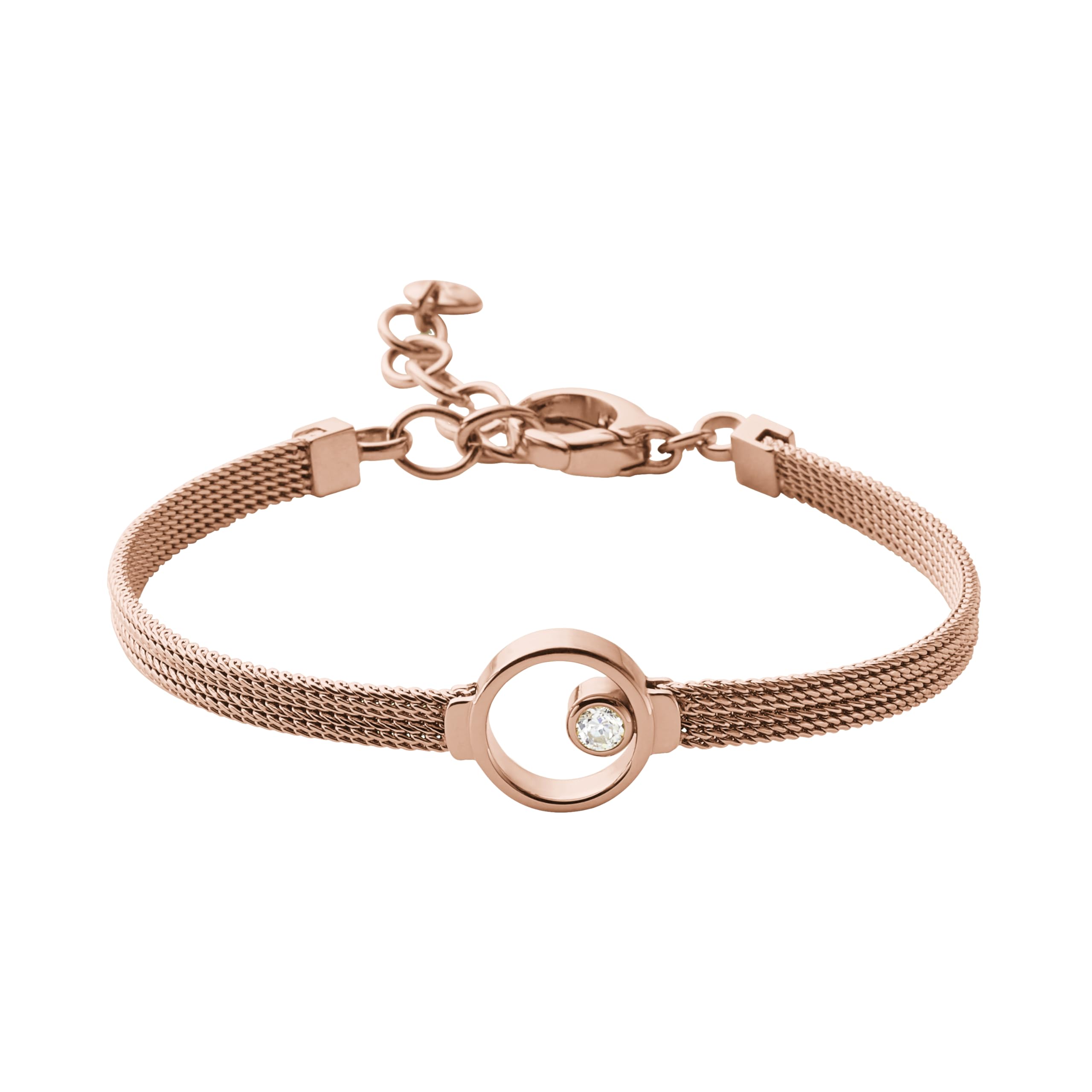 Skagen Bracciale rigido da donna alla moda, in acciaio inox, color argento, oro rosa o oro