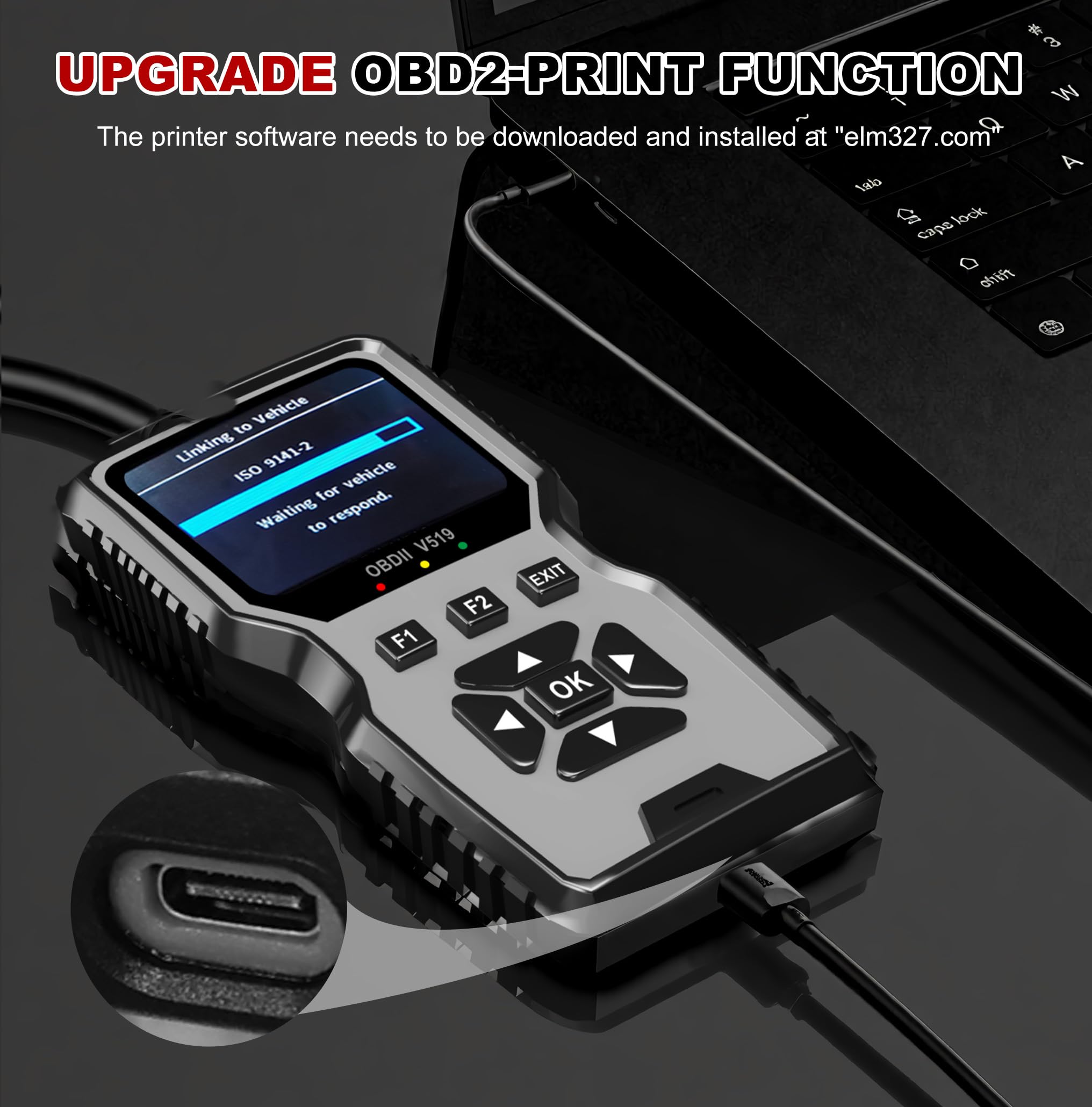 確認用　エレキッド Amazon.co.jp: Zecirl V519 OBD2 診断スキャナーツール - Vechicle