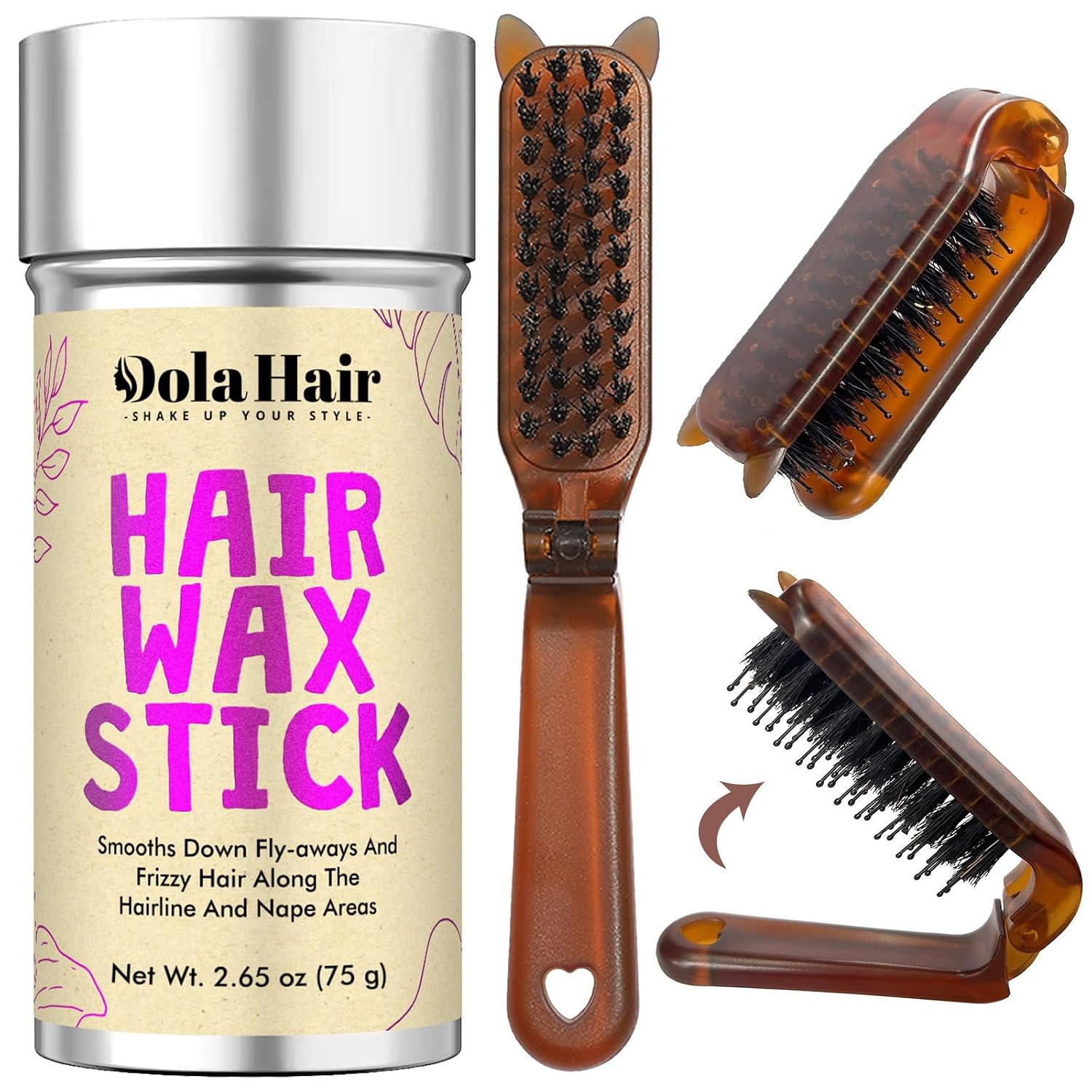 Dolahair Travel Hair Wax Stick - Smoothing Pomade for Styling