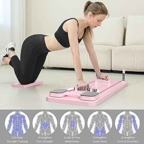 Miniatura 3 de JANUA Pilates Board - Pilates Reformer Set, Multi-Purpose Foldable Pilates Reformer Board for Home, 5 in 1 Pilates Sliding Board