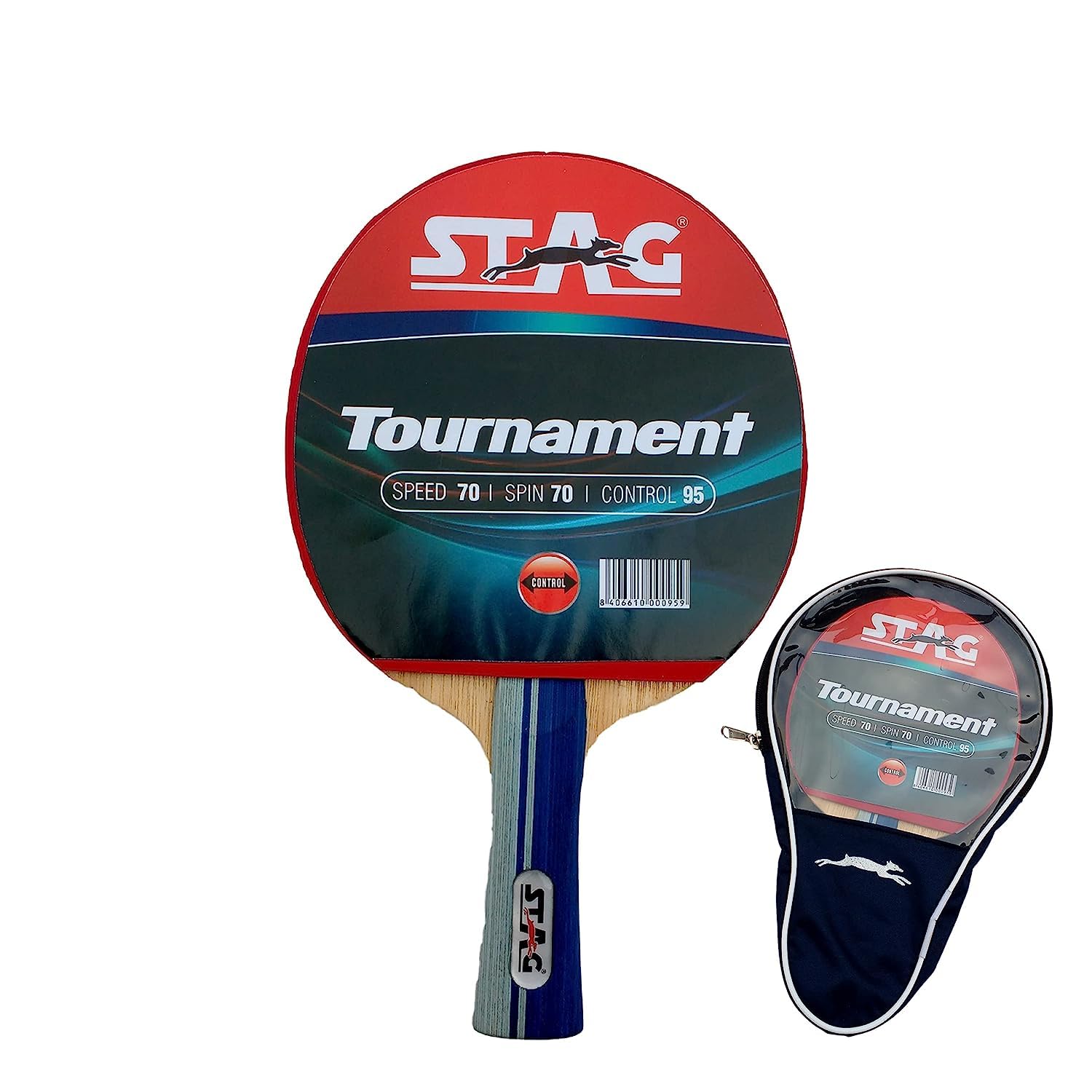 STAG Global Beginner ITTF Approved Rubber Tournament Table Tennis Racquet, Multicolour, 156 Grams (B0CGXKQ4L9) Amazon Price History, Amazon Price Tracker