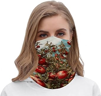 Linear Texture Beige Balaclava Breathable Neck Gaiter Neck Face Mask Windproof Scarf Face Cover for Men Women