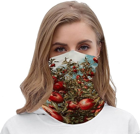 Linear Texture Beige Balaclava Breathable Neck Gaiter Neck Face Mask Windproof Scarf Face Cover for Men Women