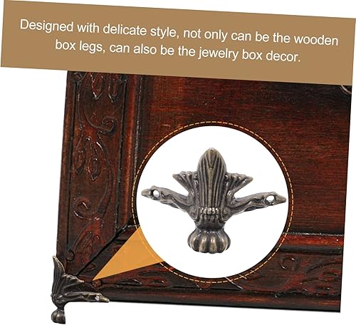 Miniatura 5 de BESTonZON Caja de 20 piezas de pies antiguos Caja de almacenamiento de joyas Pies de muebles Patas de repuesto de madera Caso de madera Patas