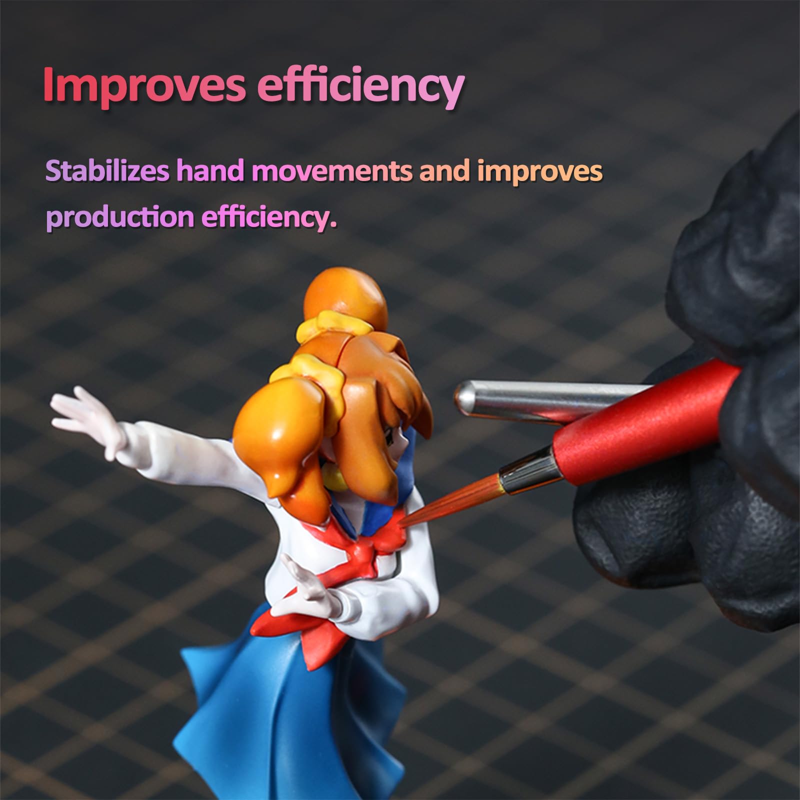 Stabilizator ręczny do modelarstwa, obracany o 360° modelarz, pomoc w stabilizacji dłoni, z wbudowaną gąbką tłumiącą, redukuje wstrząsy dłoni, dla majsterkowiczów