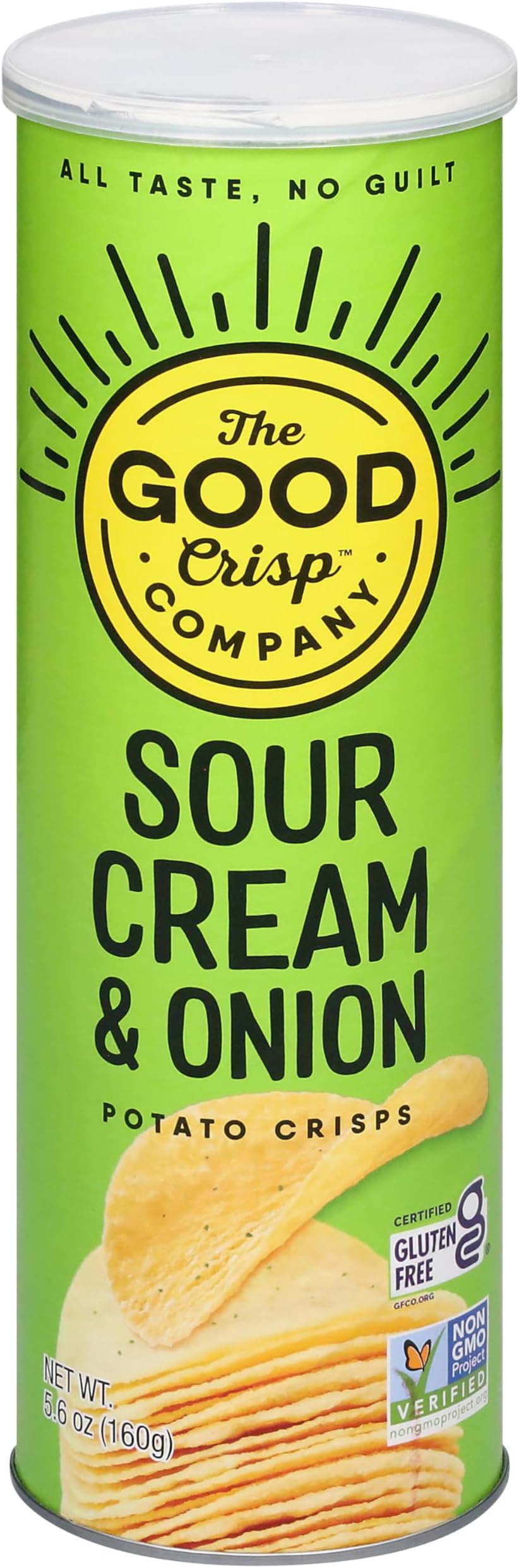 Sour Cream & Onion Gluten-Free Potato Chips, 5.6 Ounce (Pack of 1), Non-GMO & Allergen-Friendly Snacks