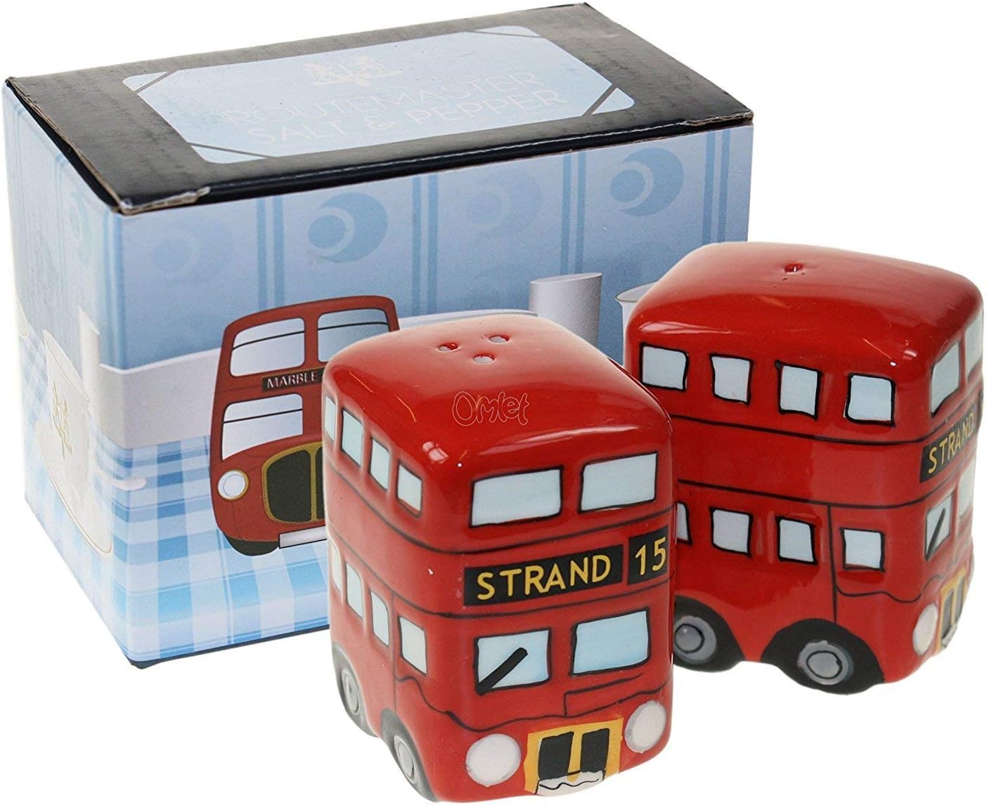 London Routemaster Bus Novelty Ceramic Salt & Pepper Set by Cruet Sets
