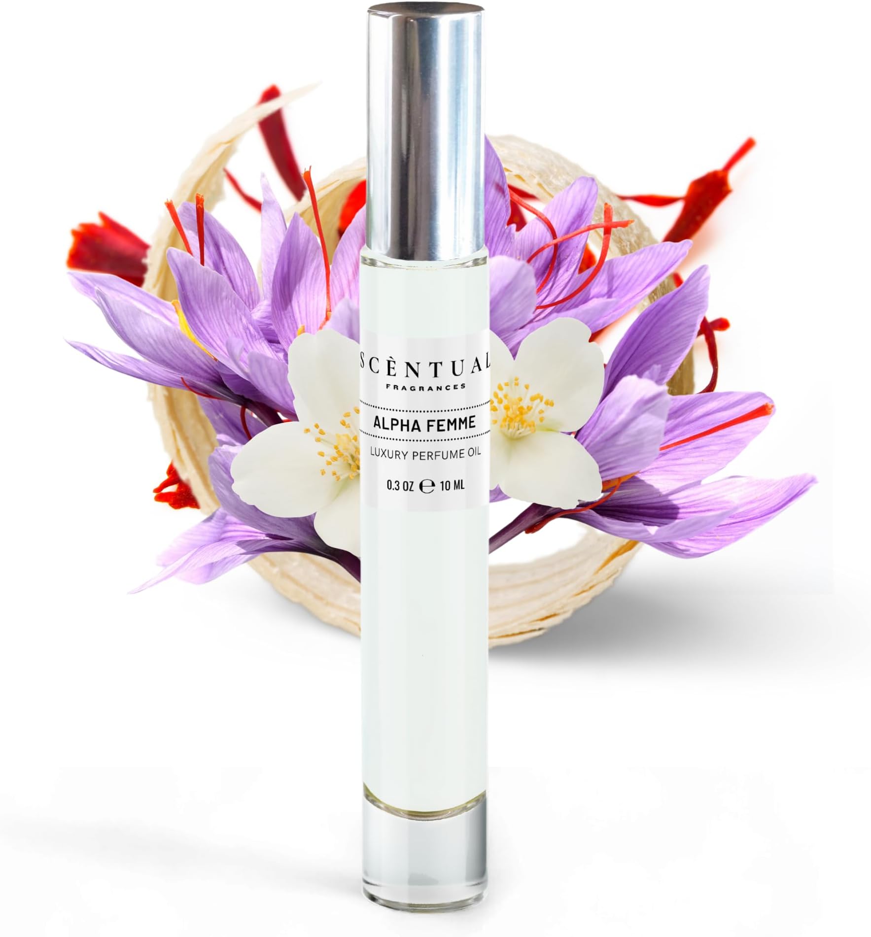 Luxury Perfume Oil, Ultra-Concentrated Women Roll-On Fragrance Oil, Long Lasting Rollerball Travel Mini Perfume, Vegan, Alcohol & Cruelty Free 10ml (Alpha Femme)