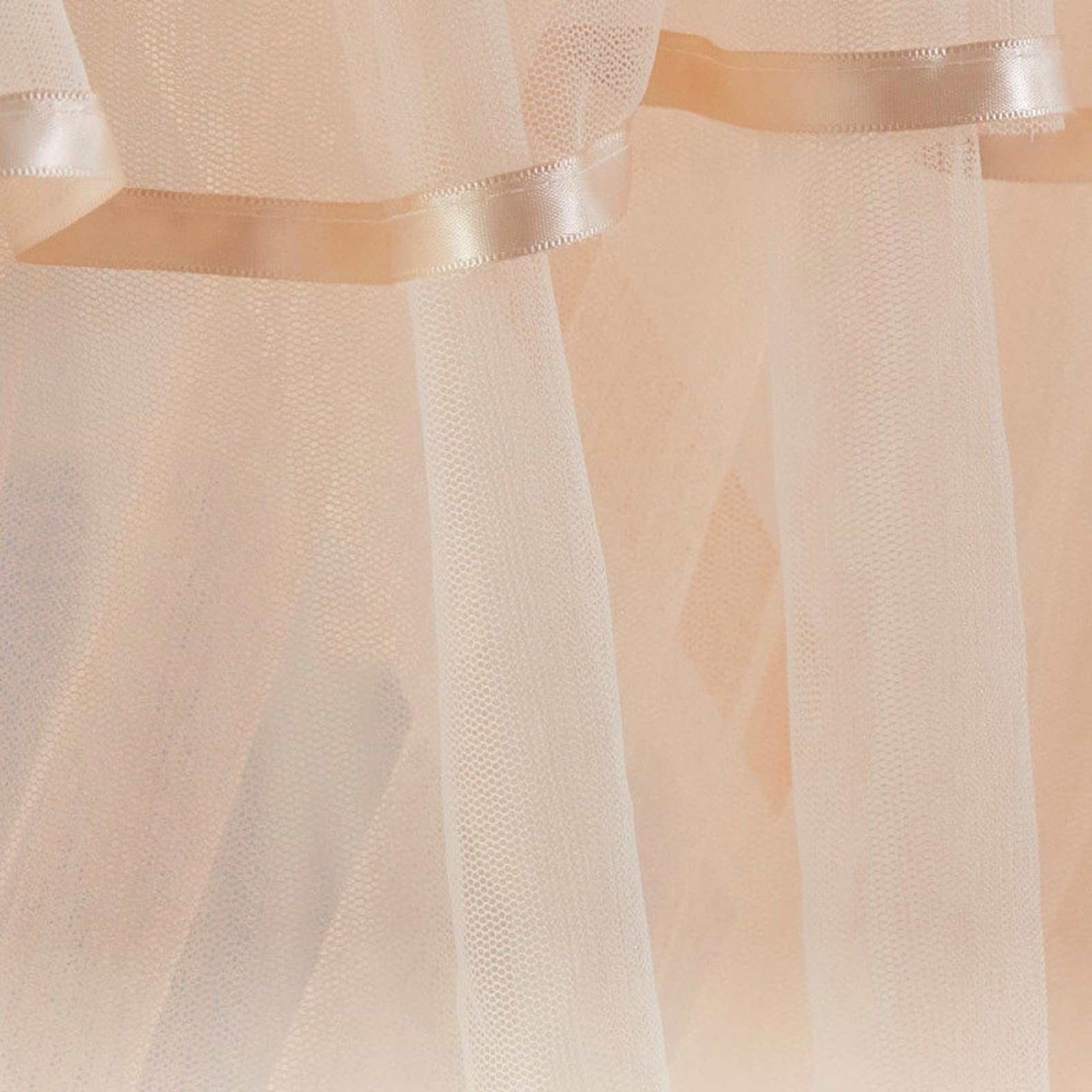 Baldaquin de Lit Luxueux pour Filles et Adultes, Rideau de Lit Princesse en Tulle Transparent, Moustiquaire Ronde en Forme de Dôme pour Décoration de Chambre à Coucher, White