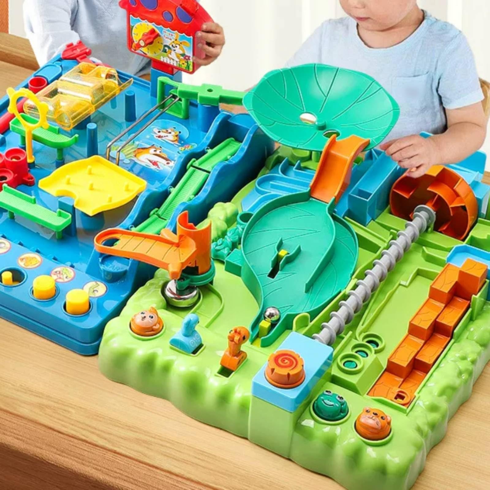 Gioco Aritmetico Gioco da Tavolo Biglie Puzzle Educativo Meccanica in Plastica per Competizione E Interazione Sociale Adatto per Bambini Casa Aula, Water Adventure