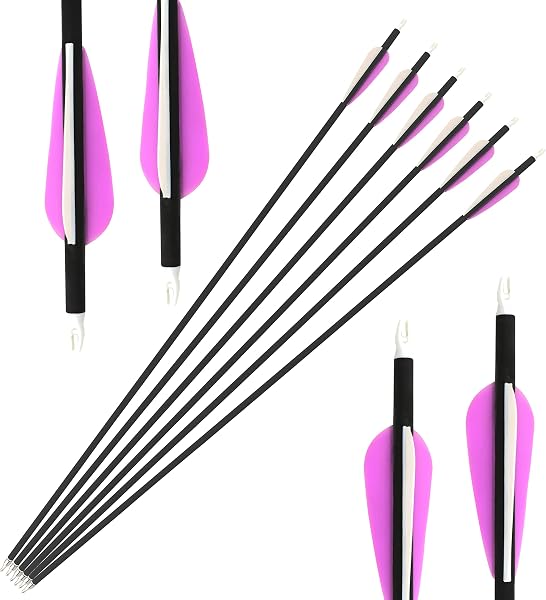 MILAEM Flecha de Tiro con Arco de 30 Pulgadas Flechas de Carbono Spine 500 Flechas de Caza con Punta reemplazable para Arco Compuesto Arco recurvo Caza al Aire Libre - 3