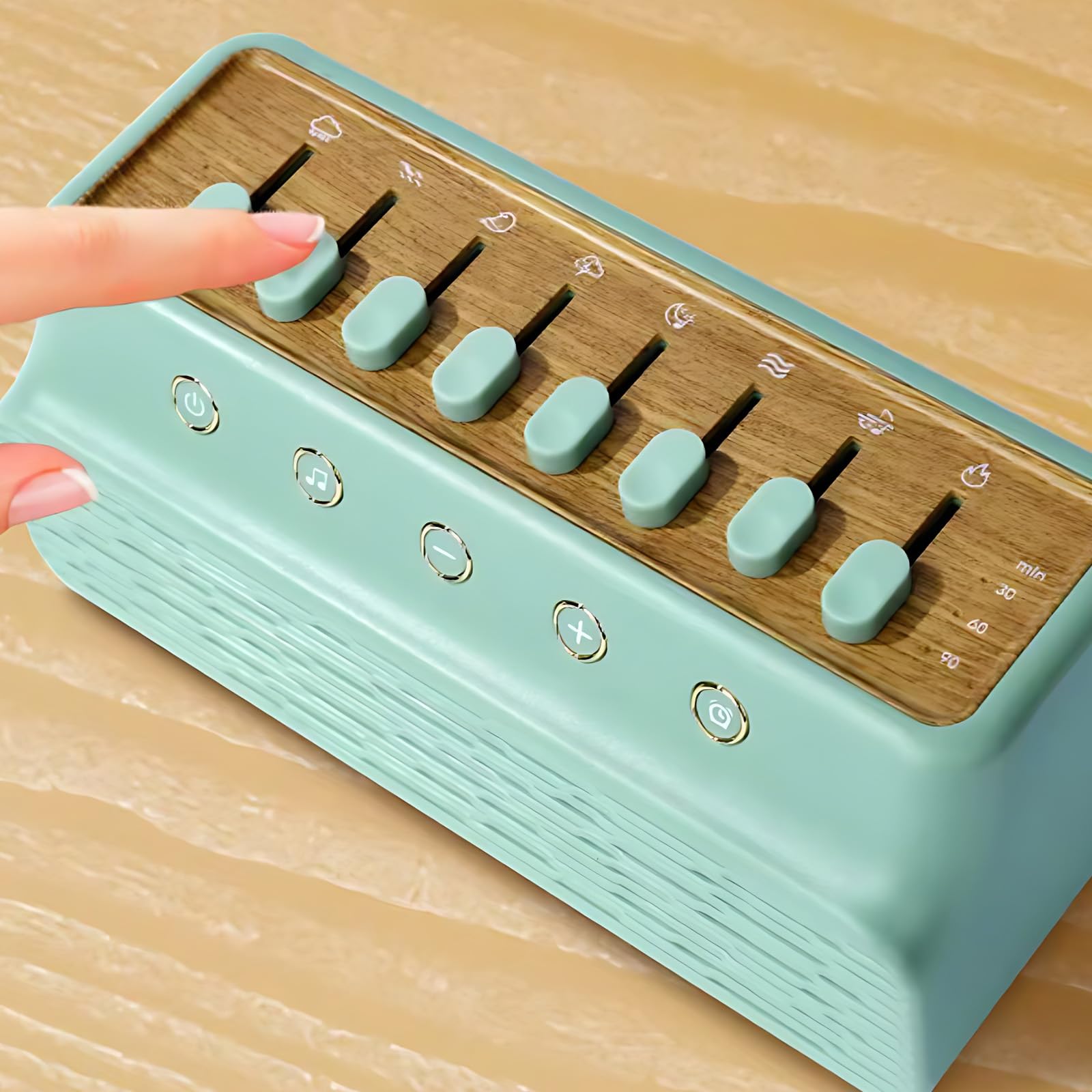 Macchina Per Rumore Bianco, 8 Opzioni Di Mixer Di Suoni Della Natura, Altoparlante Bluetooth, Temporizzazione A Tre Velocità, Per Dormire, Casa, Ufficio, Viaggi, Relax, Green