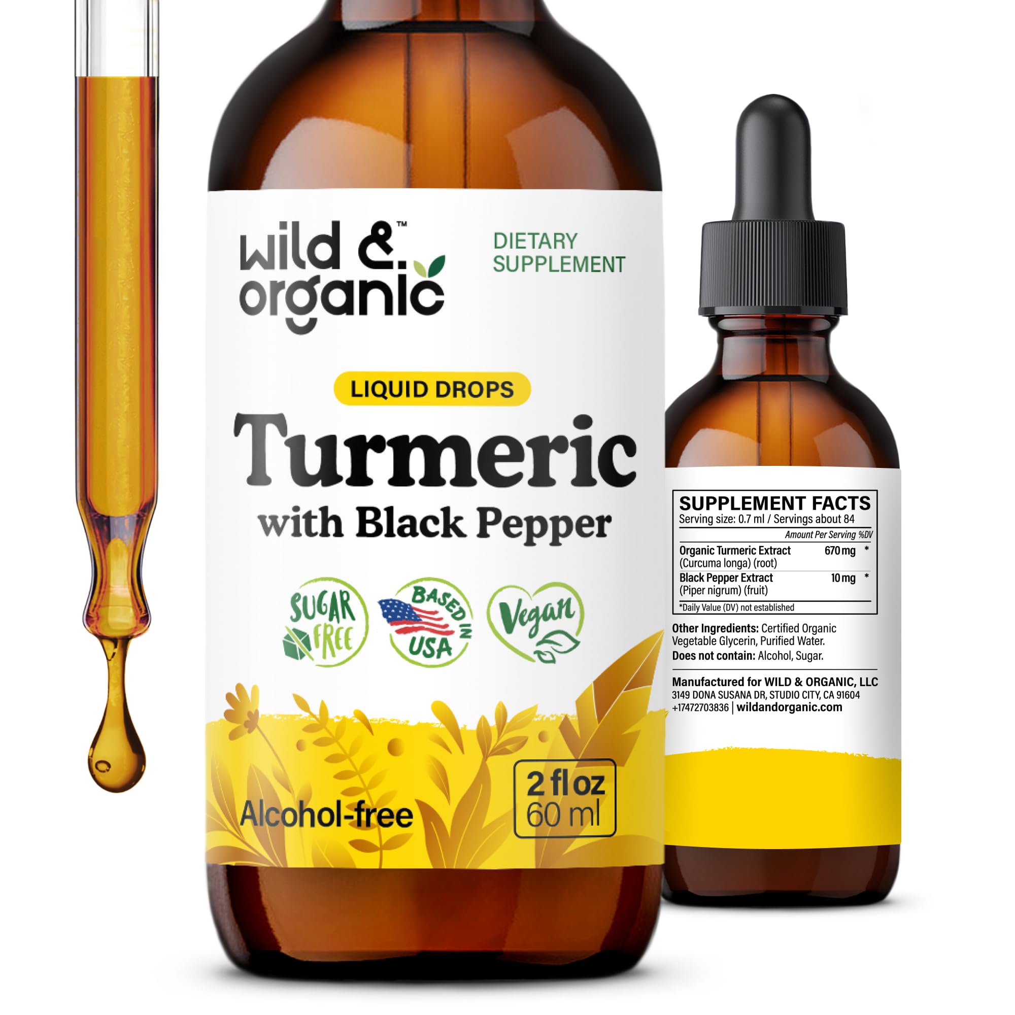 Wild & Organic Turmeric Curcumin Supplement