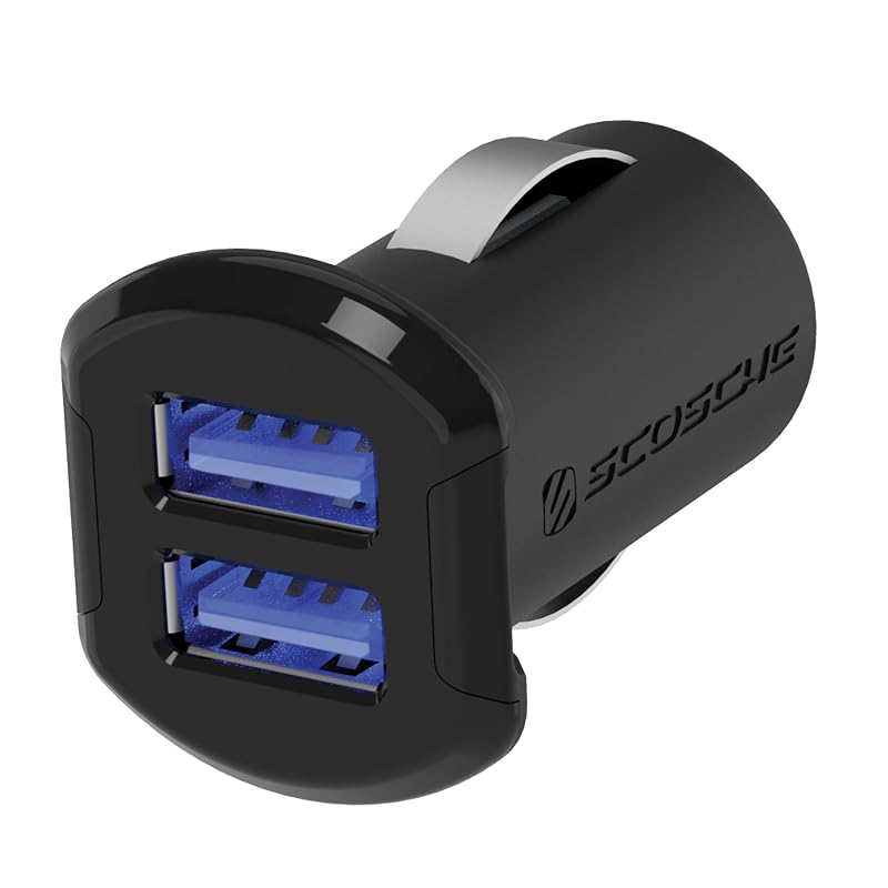 Carregador Veicular USB Scosche USBC242M ReVolt com 2 Portas, 24 W, Preto