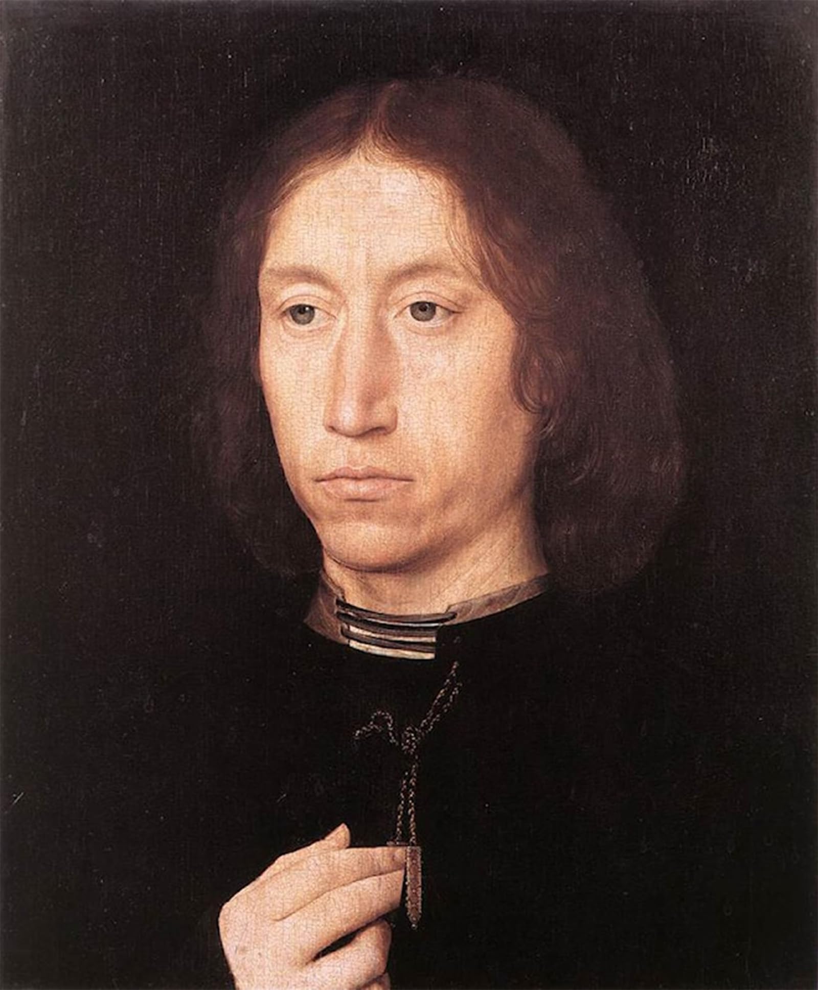 ARTXLXXBN Famous Art Print Poster Vintage Wall Art Portrait of a Man Hans Memling Canvas Art Poster for Home Decor 60x90cm