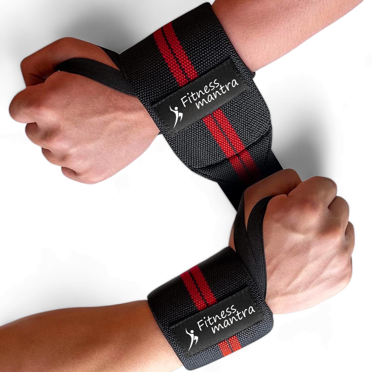 Fitness Mantra® Wrist Band for Men & Women Gym Accessories|Wrist Supporter|Wrist Wrap|Wrist Strap|Hand Grip Band|Weight Lifting Band|WristElastic Band|Size:- 18 x 3 Inches|Color Red| (B0CN3PR64P) Amazon Price History, Amazon Price Tracker