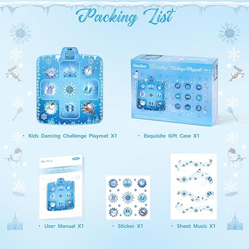 Miniatura 3 de GirlsHome Alfombrilla de baile  Juguetes de Frozen para niñas, almohadilla electrónica de baile con 5 modos de juego, música integrada, tapete