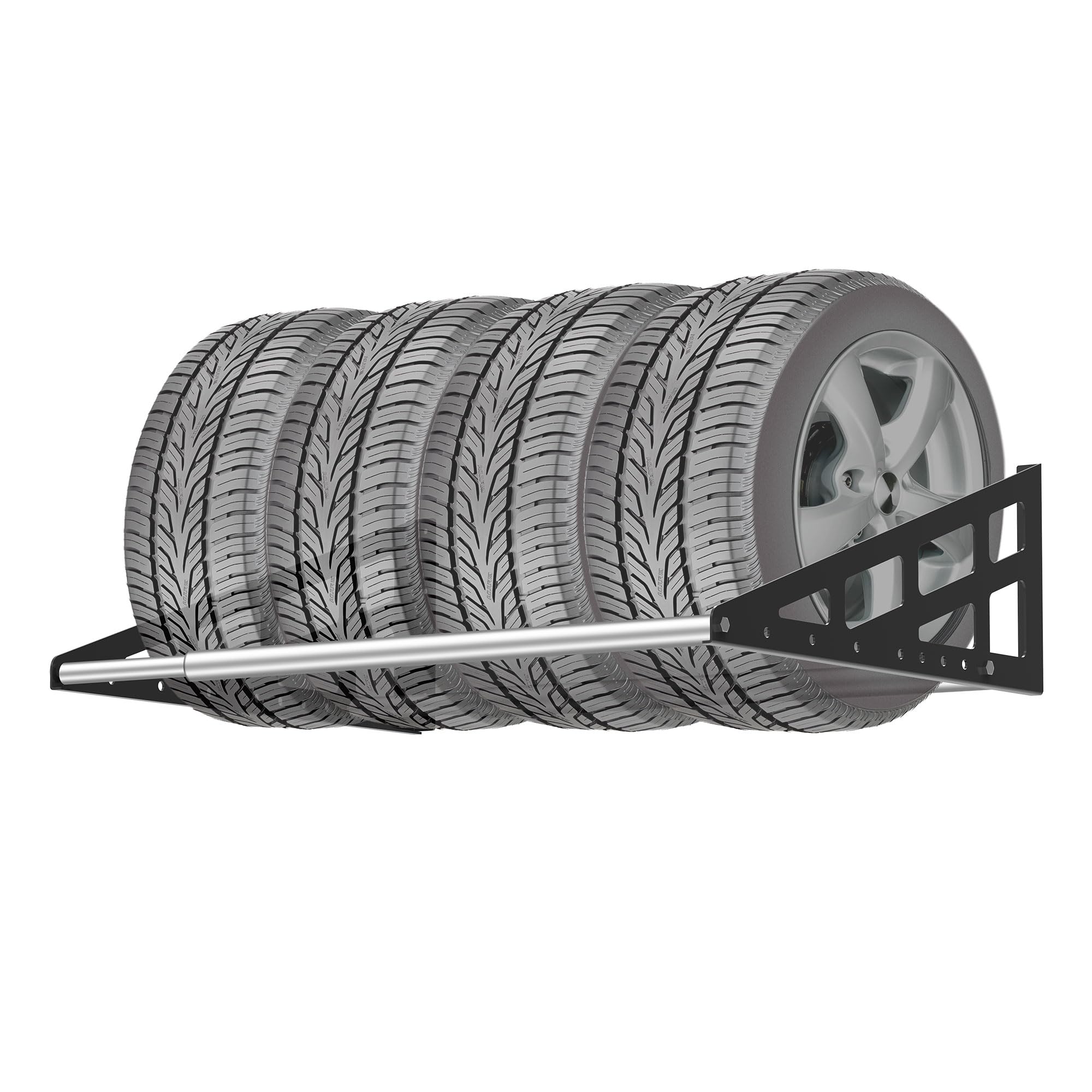 Foozet Tire Rack Wall Mount,Heavy Duty Adjustable 31"-56" Tire Storage Rack, Wheel Racks for Garage with Telescopic Rods, Hanging Garage.