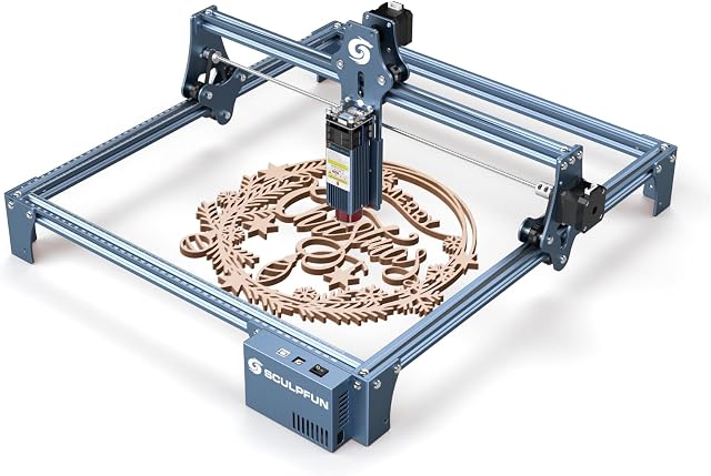 Moniss Máquina de gravação a laser S9 Tecnologia de modelagem de feixe de laser ultrafino Alta precisão Máquina de corte a laser de acrílico para madeira Máquina de corte 410x420mm Área de gravação