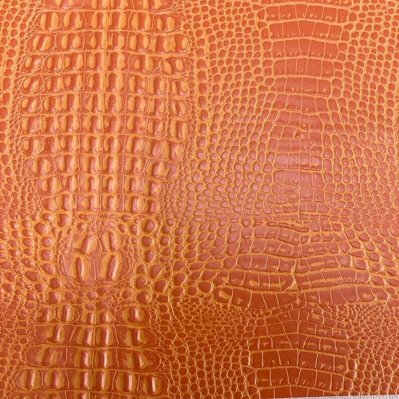 Luvfabrics Vinyl Faux Leather Marine Gator Fabric - Sold by The Yard - 54" (Green)