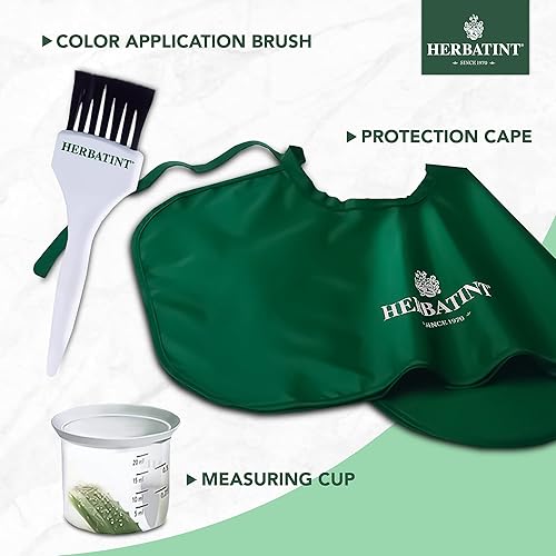 Miniatura 2 de Herbatint Kit de aplicación de color para el cabello incluye cepillo capa y taza medidora reutilizable respetuosa con el medio ambiente 1 paquete