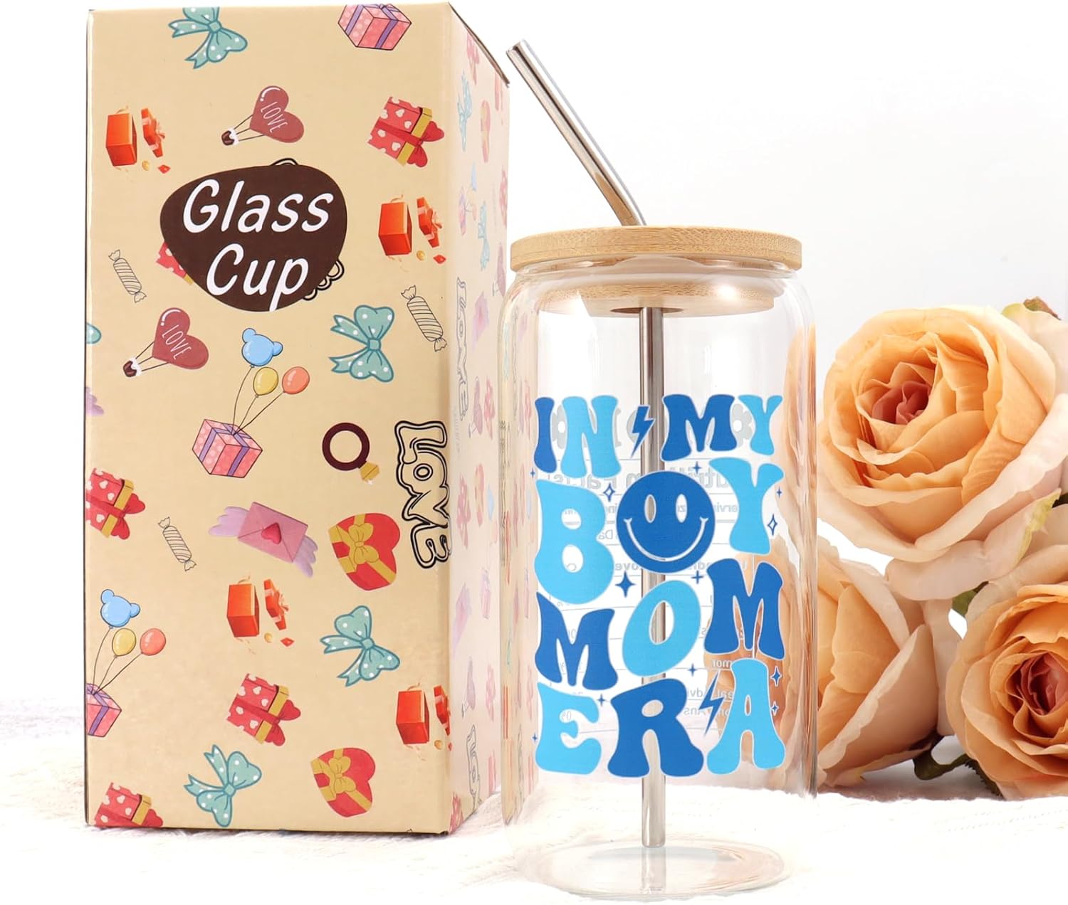 Boy Mom Gift, Valentines Gifts For Mom,Mothers Day Gifts For Moms,Birthday Gift for a Mummy of Boys, Presents for Mother,New Mama,Pregnant, Expecting,Mommy To Be-In My Boy Moms Era 16 Oz Glass - Image 8