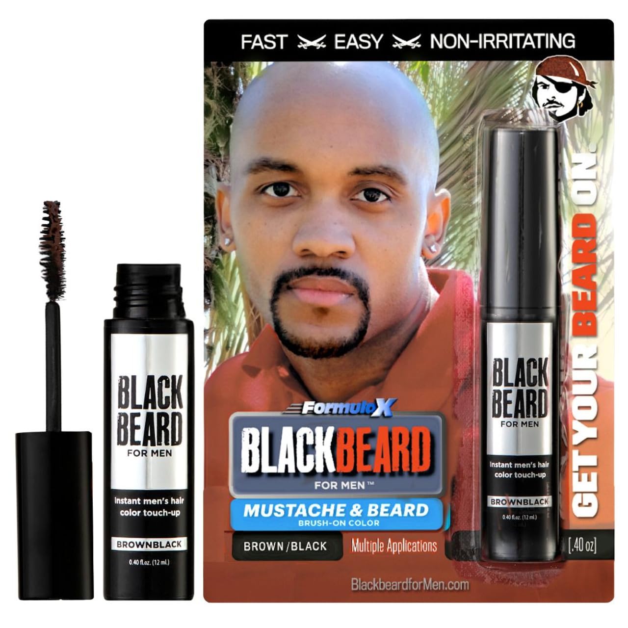 temporary brush on colour 12ml 0.40oz (Brown Black, 1 Pack)