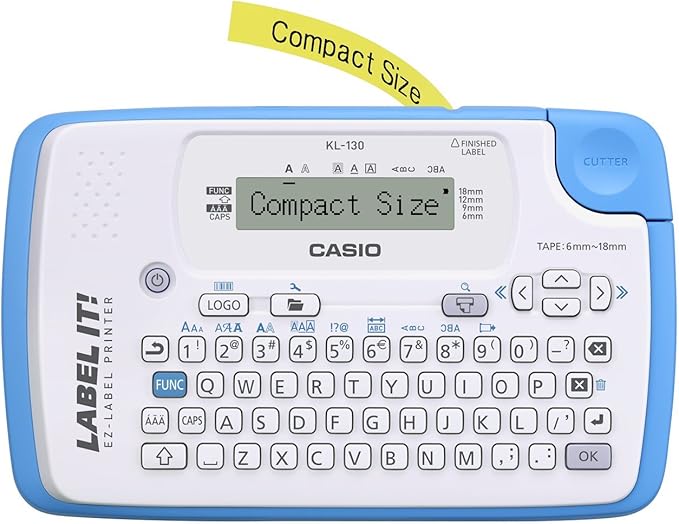 Etiquetadora LCD de 1 linha e 12 dígitos KL-130, Casio