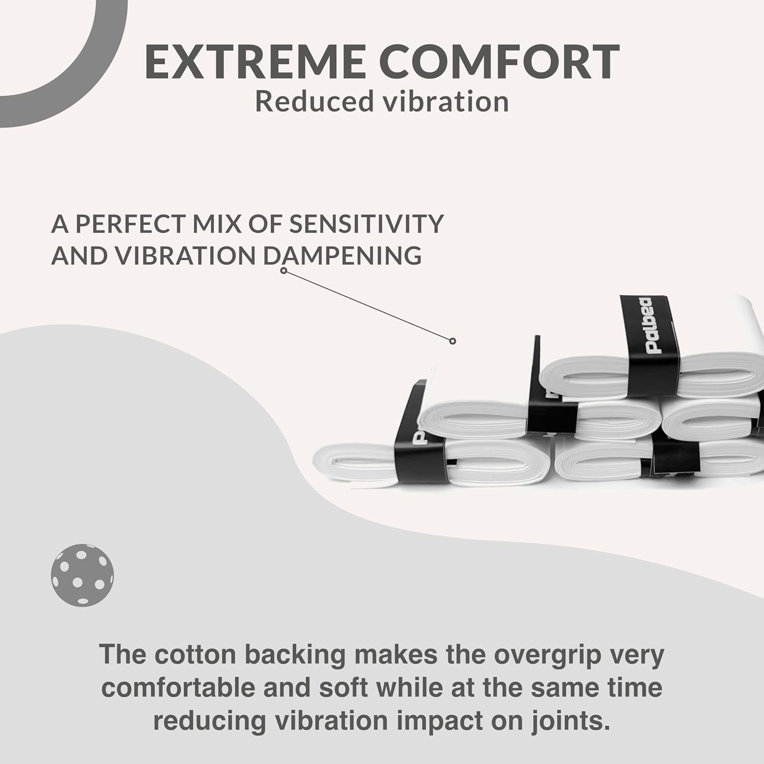 Pickleball OverGrip Tape - Pack of 3/6/12/22/60 - Extra Tacky White Pickleball Grip Tape - High Sweat Absorption & Non-Slip Soft Touch. Accessories Designed to Enhance Your Pickleball Paddle Grip Tape