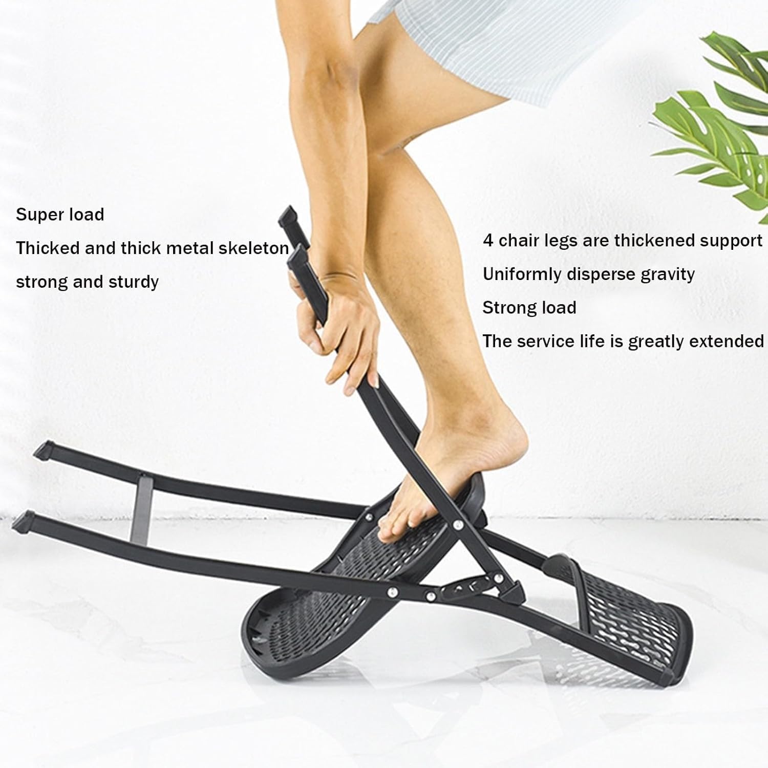 Folding Office Training Chair with Writing Board Ergonomic Back Seat Height 47cm Hollow Breathable Plastic Design Gray Color(Grau)