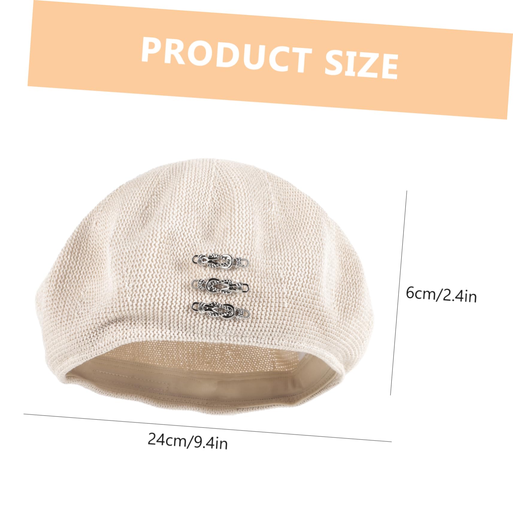 BESPORTBLE Women's Beret Hat Fashion Comfortable Polyester Beret Cap for Outdoor Dress up Hat Vintage for Women Beige