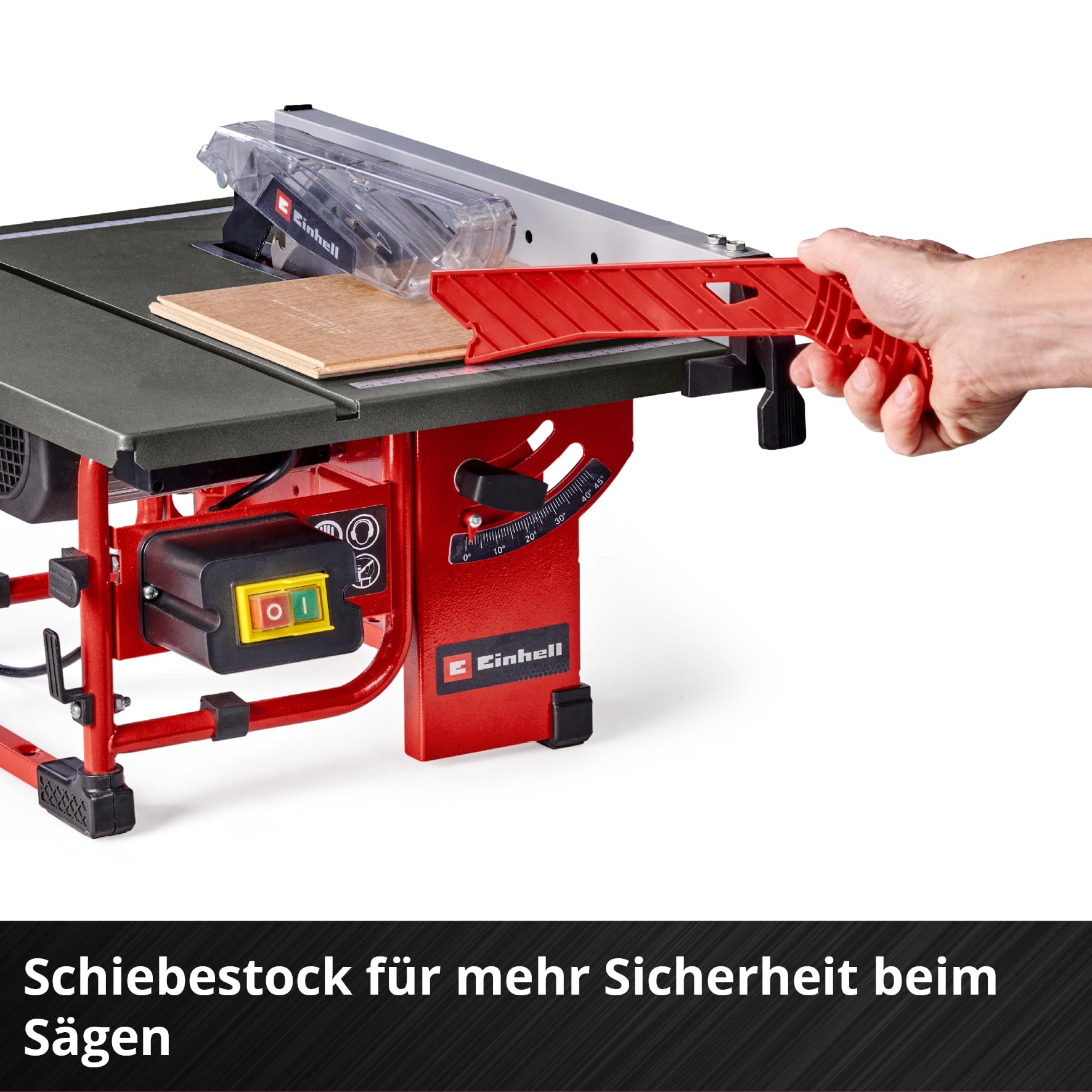 Einhell Tischkreissäge TC-TS 8 I (800 Watt, 45 mm Schnitthöhe, Ø 200 mm Sägeblatt, Winkelanschlag, Parallelanschlag, Absauganschluss, inkl. HW/TCT-Sägeblatt)