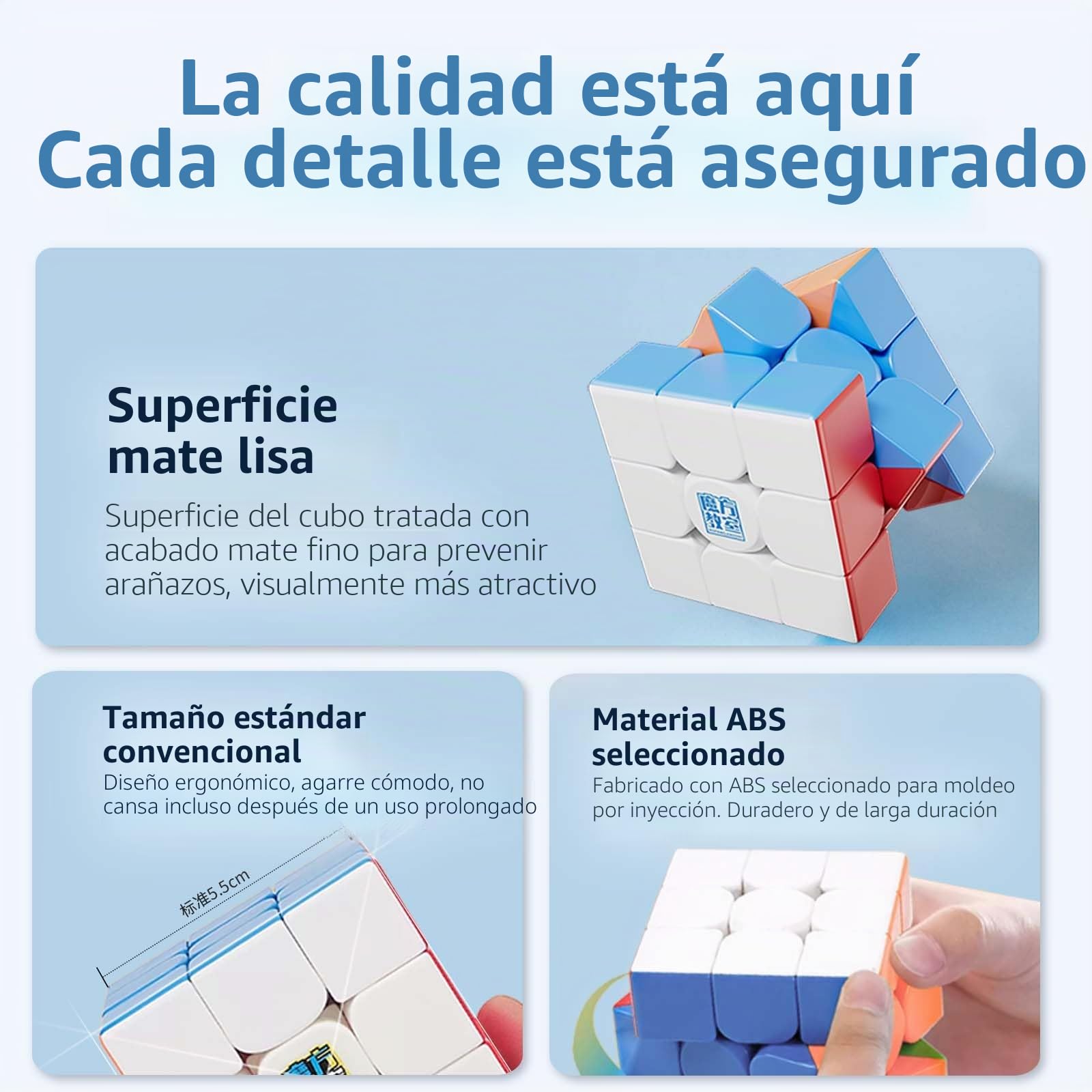 Moyu Meilong 2x2 3x3 4x4 5x5 6x6 7x7 Educational Cube Set Stickerless Speed Cubes Bundle Gift for Children Adults 6 Pack